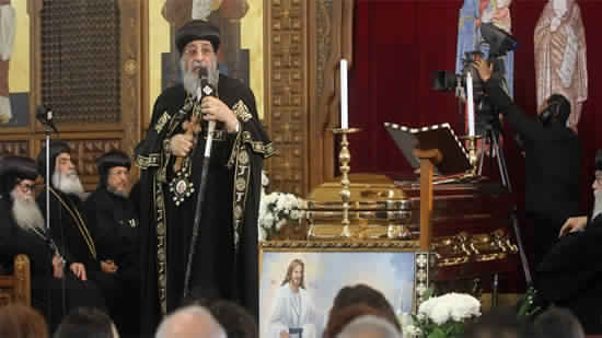 Pope Tawadros presides over the 40 days anniversary of the late Bishop Epiphanius