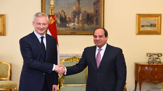 Egypts Sisi discusses trade, bilateral relations with French finance minister in Cairo
