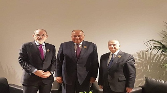 Egypts FM Shoukry discusses cooperation with Iraqi, Jordanian counterparts at Beirut summit