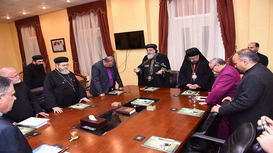 Pope Tawadros participates in the sixth anniversary of the Council of Churches of Egypt