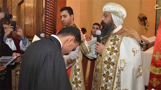 Bishop Zusima ordains a new priest in Atfih