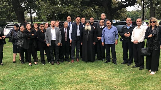 A delegation from the Coptic Church offers condolences to families of New Zealand attack victims