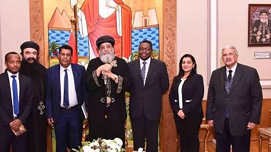 Pope Tawadros Receives Ambassador of Ethiopia