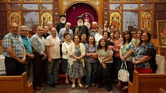 Bishop Makar meets with a number of Coptic families in Canada