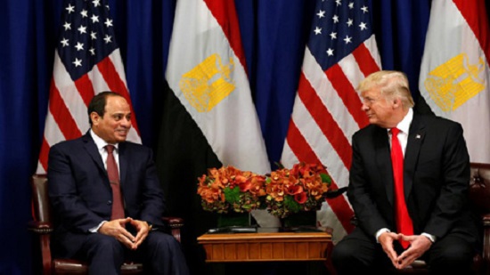 US president Donald Trump seeks strengthening partnership with Egypt in a message to president Sisi