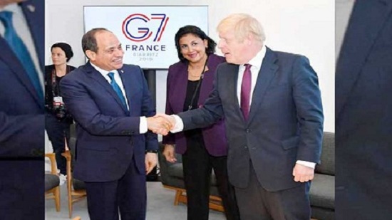 Egypts Sisi meets UK Prime Minister on the sidelines of the G7 summit