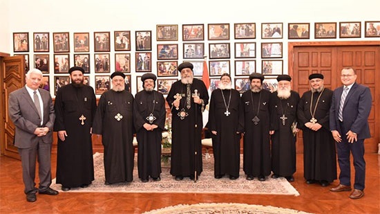 Pope meets the celebration committee of Mitt Damsis Monastery 