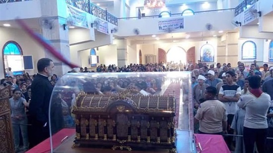 The Catholic Church in Assiut receives the remains of St Teresa 