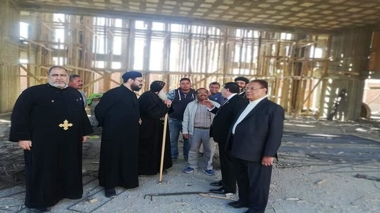 Archbishop of Aswan inspects the Church of Abu Seifin in New Aswan