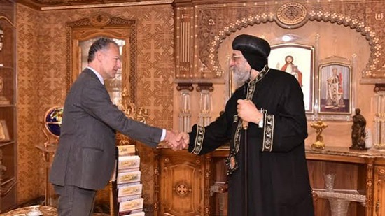 Pope Tawadros receives the new American ambassador 