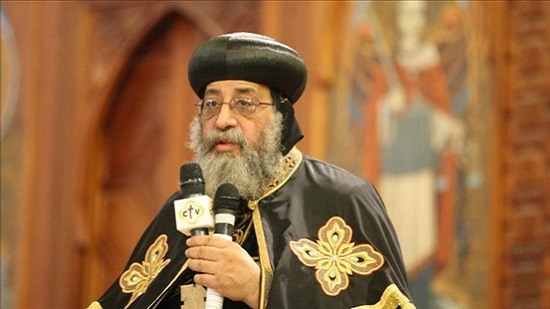 Pope Tawadros holds his weekly meeting at the Great Cathedral of St. Mark