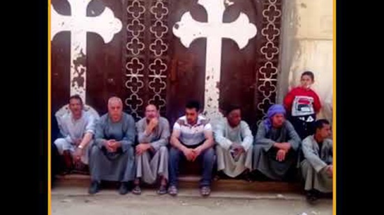 The people of Ibwan village in Minya receive body of Coptic martyr