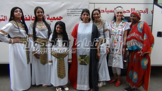 Girls in Pharaonic clothing celebrate the ancient Egyptian New Year
