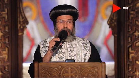 Bishop of Mit Ghamr delivers a Sunday sermon on Egyptian satellite channels
