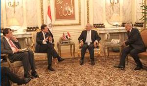 British PM holds talks in new Egypt 

