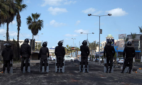 Egyptian police strike against interior ministry policies