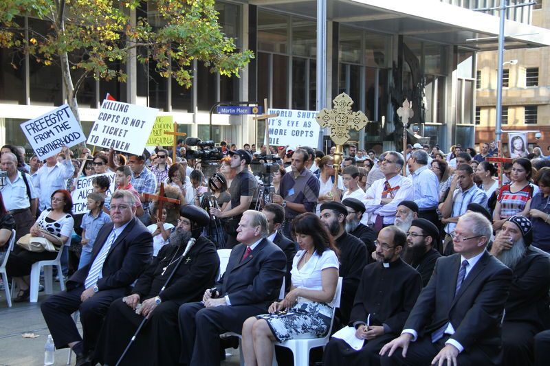 Coptic Christians Protest Against Terror In Egypt In Sydney
