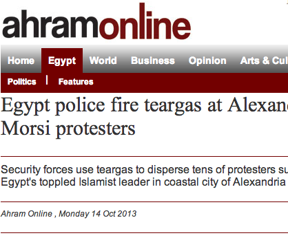 Egypt police fire teargas at Alexandria pro-Morsi protesters